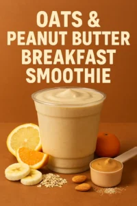 Oats & Peanut Butter Breakfast Smoothie
